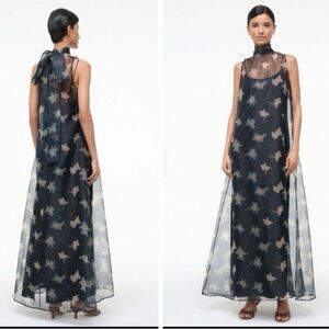 NWT STAUD Albee Maxi Dress Gown in Botanical Shadows Size S